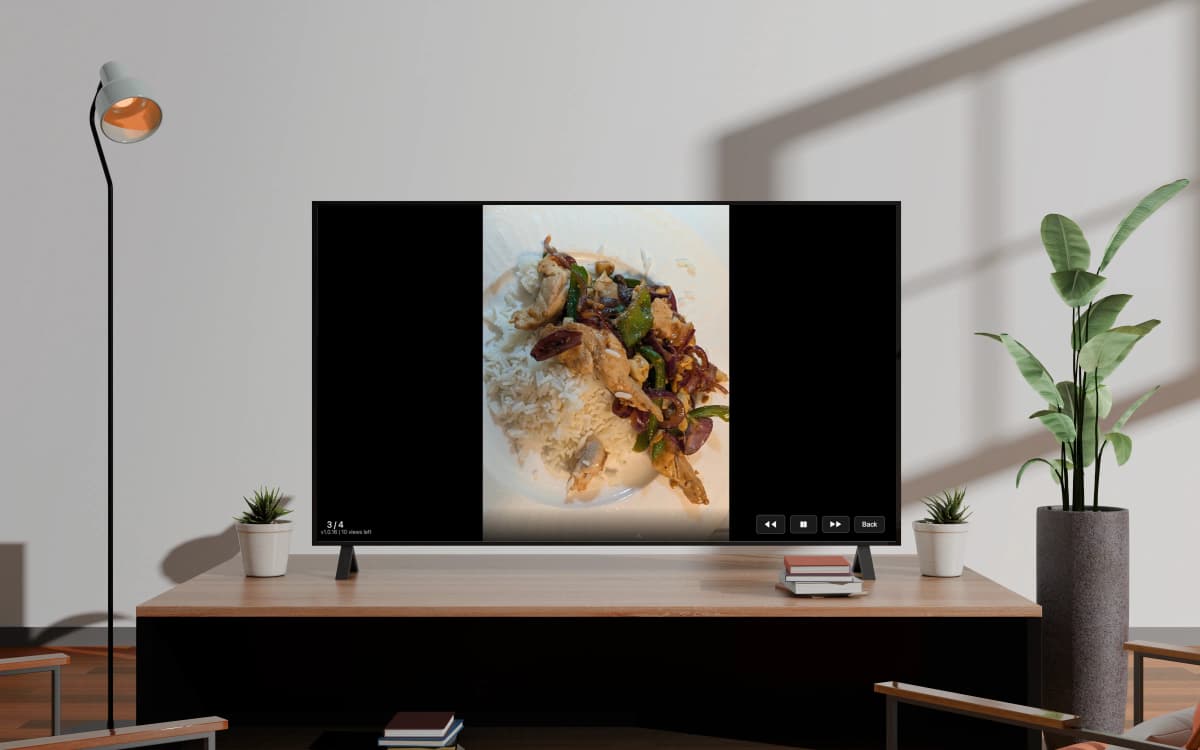 Diashow mit Erinnerungen aus Google Fotos auf einem Smart TV