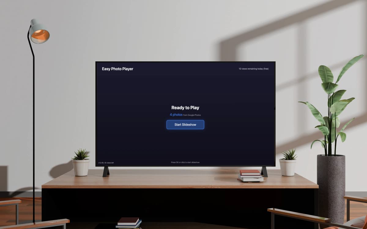 Easy Photo Player ready to play your selected photos on TV